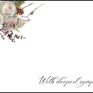 Message de deuil pour les fleurs