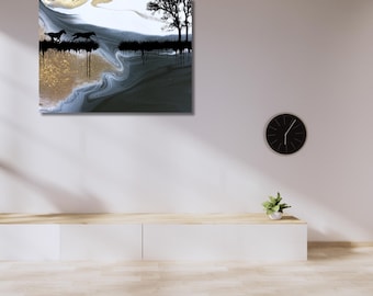 Exclusive original Artwork Print - Abstract Landscape painting - digital download