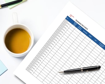 Training Records - EXCEL file instant digital download