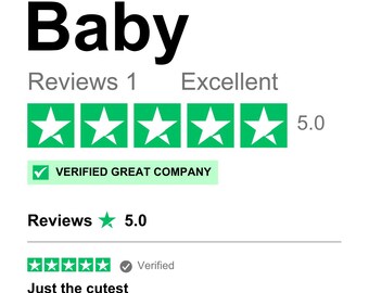 Printable Fun Trust Pilot Review for Baby | PDF/PNG files for instant download