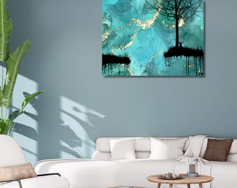 Exclusive original Artwork Print - Abstract Landscape painting - digital download