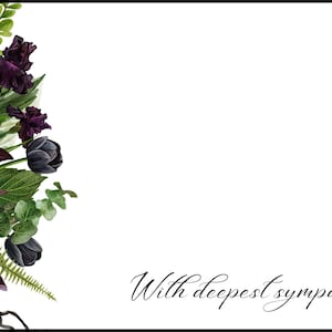 Message de deuil pour les fleurs