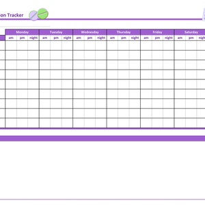 PDF Weekly Medication Tracker Download - Etsy