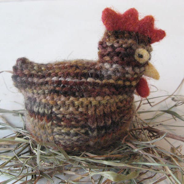 Spring Chicken Egg Cover Kit, knitting kit, cute easter spring knitting project
