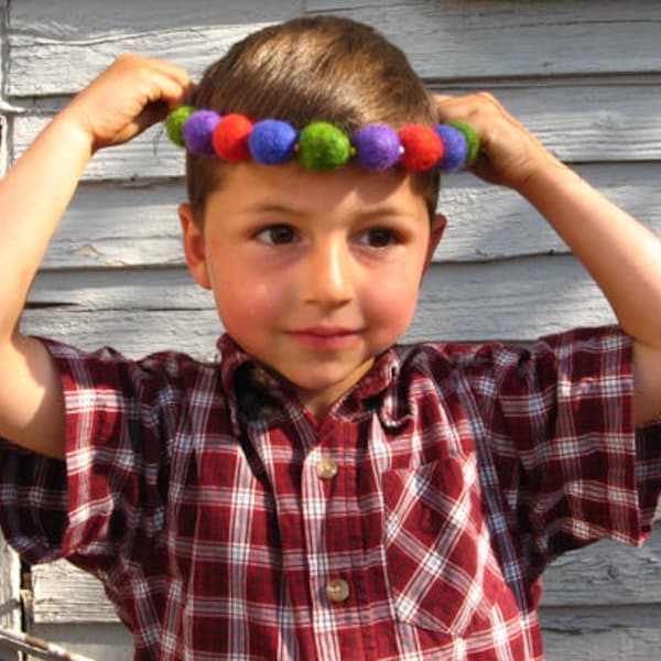 Felt Bead Necklace Etsy