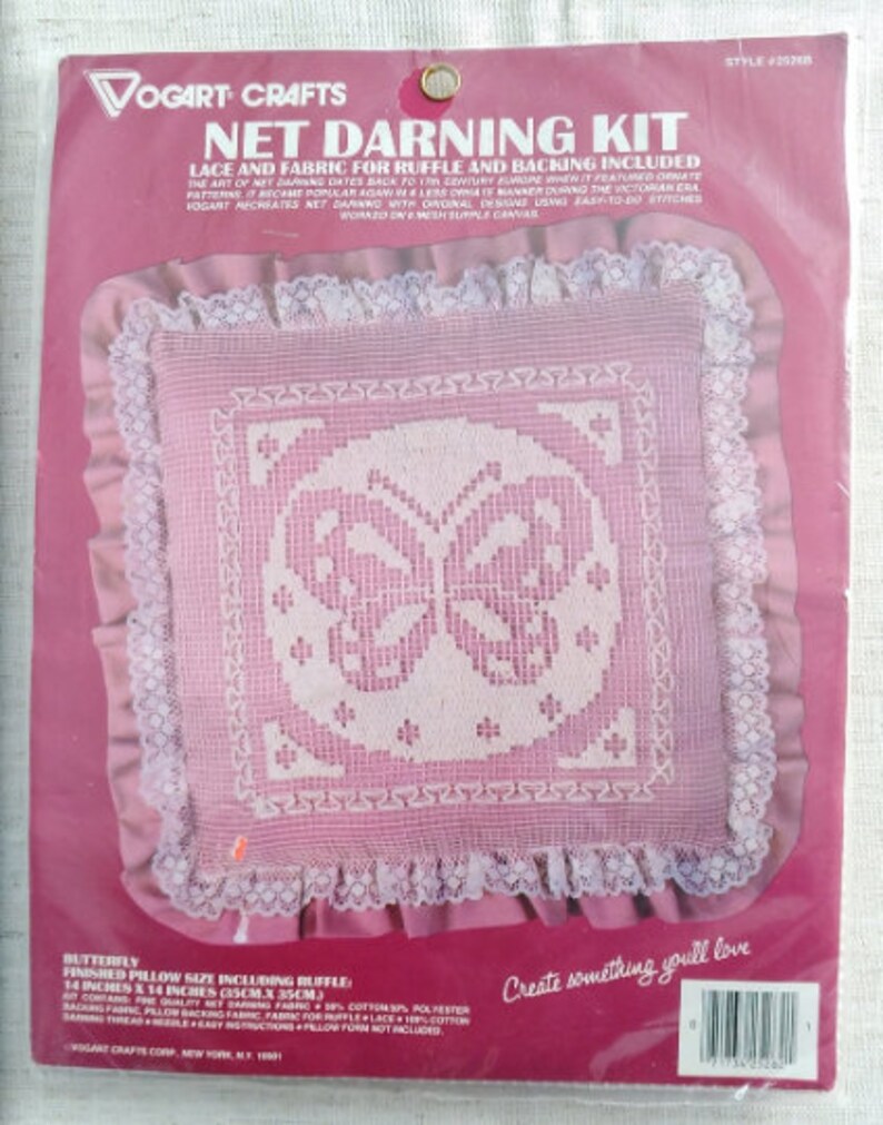 Butterfly Net Darning by Vogart Crafts Kit 2526B Made in USA Etsy