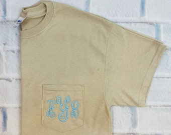 Short Sleeve Monogram Pocket Tee