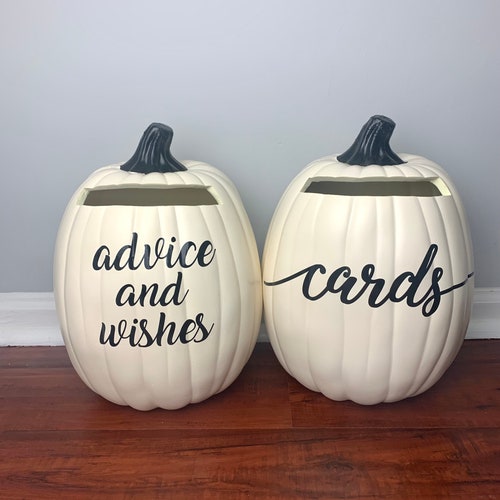 Fall Wedding Pumpkin Holder Pumpkin Wedding Card Box Fall Etsy