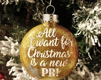 Runner Christmas Ornament, Marathon PR Gift