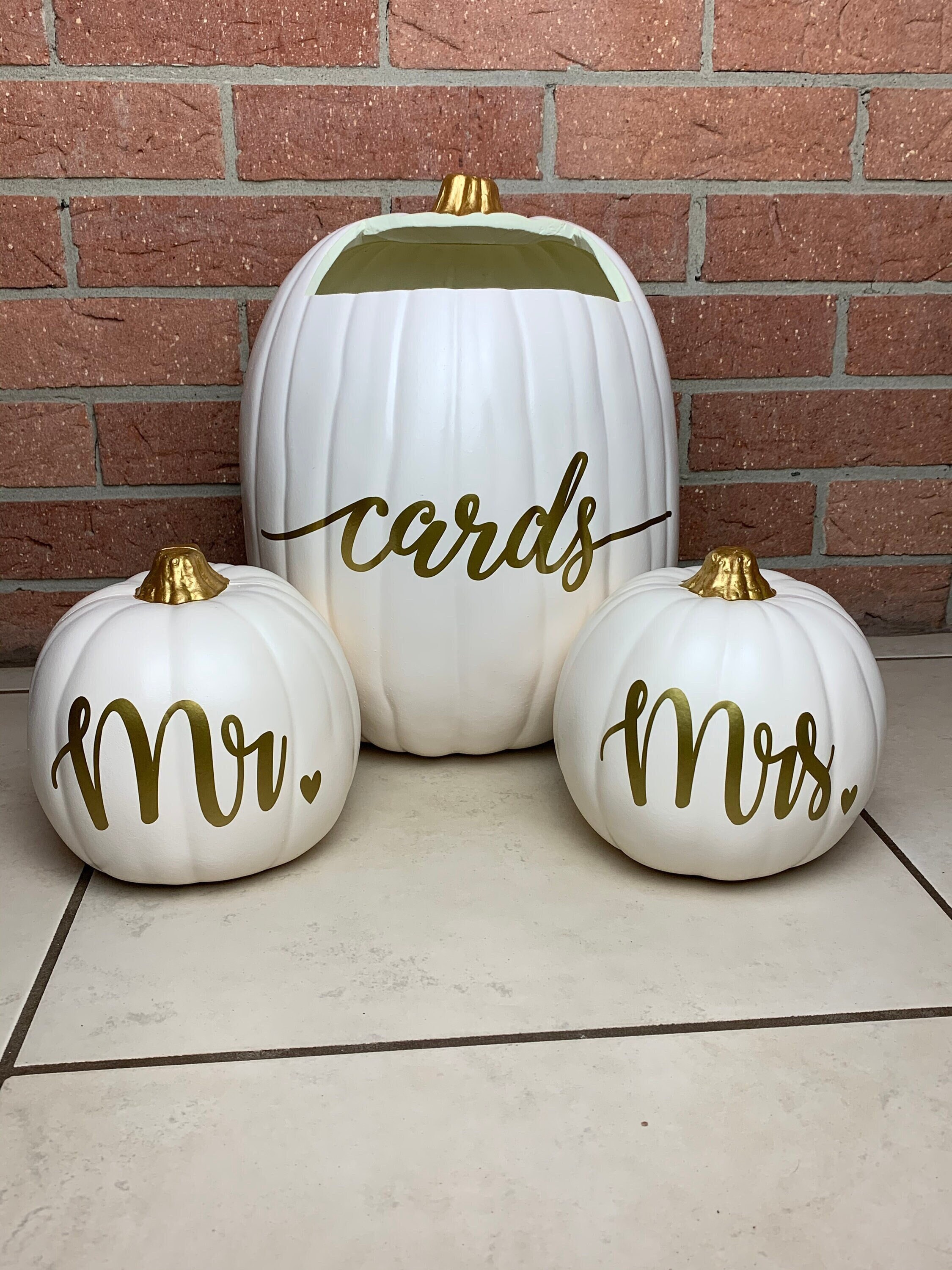 Fall Wedding Pumpkin Set Pumpkin Wedding Card Box Fall Etsy