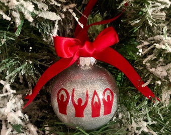 O-H-I-O Christmas Ornament, Ohio Christmas, OHIO Gift, Secret Santa, Glitter Ornament