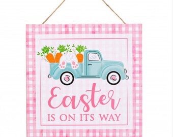 Easter Bunny Truck Sign, Easter Bunny Butt, Wreath Sign