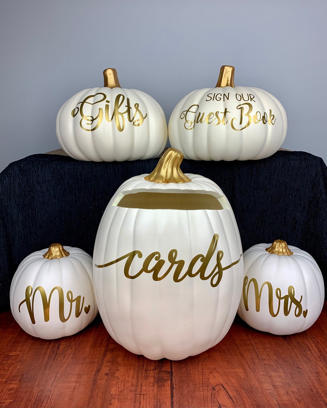 Complete Fall Wedding Pumpkin Set, Pumpkin Card Box, Fall Pumpkin ...