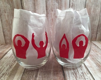 O-H-I-O Wine Glasses, State of Ohio Gift, Ohio Lovers Present, Columbus, Cleveland, Cincinnati