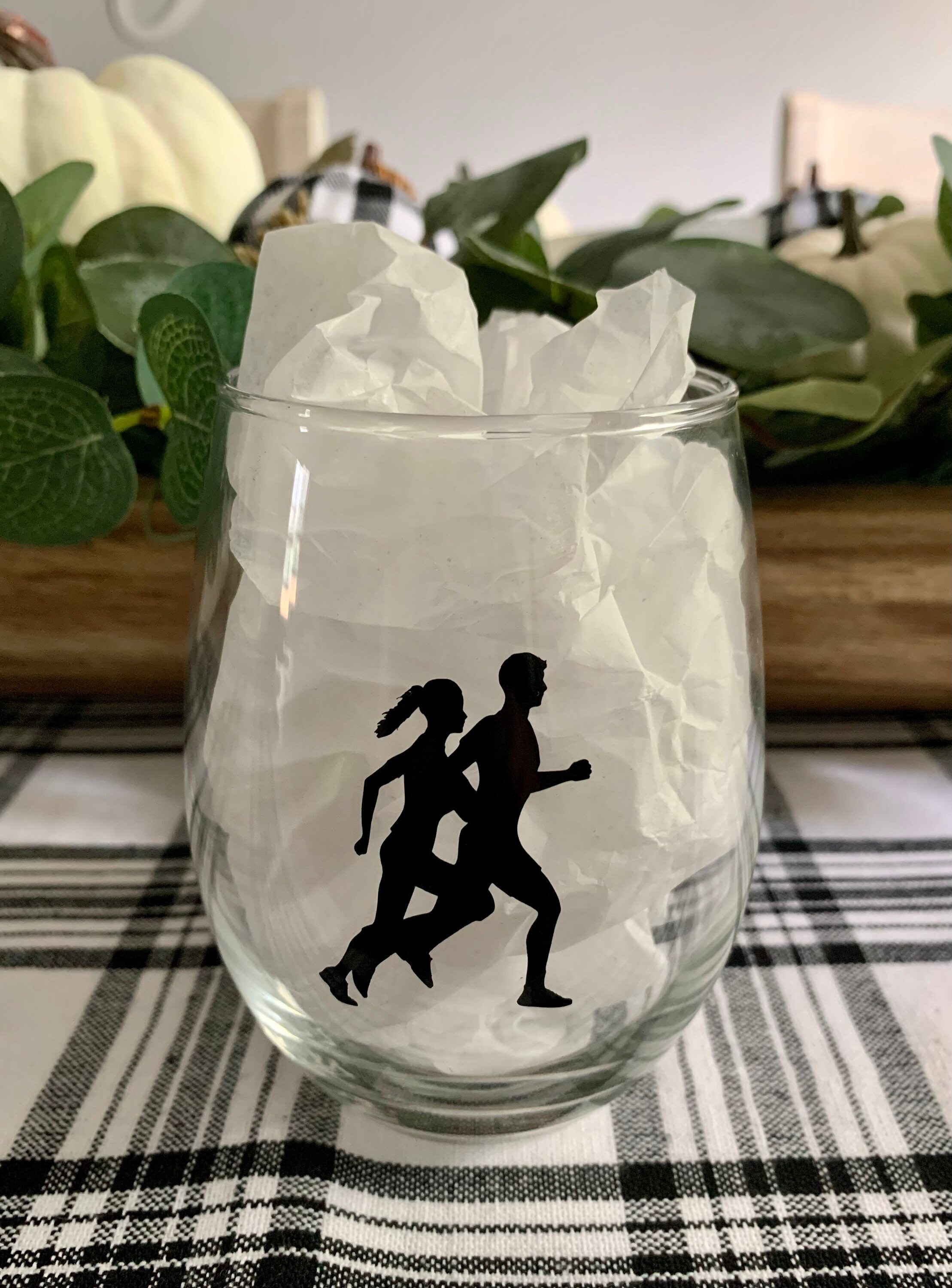 Runner Pint Glass Runner Beer Glass My Drinking Team Has a Etsy