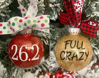 Marathon Christmas Ornament, Runner Gift