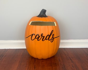 Orange Fall Wedding Card Box, Pumpkin Wedding Card Box, Fall Pumpkin Wedding Decoration, Fall Wedding Decor, Wedding Card Box