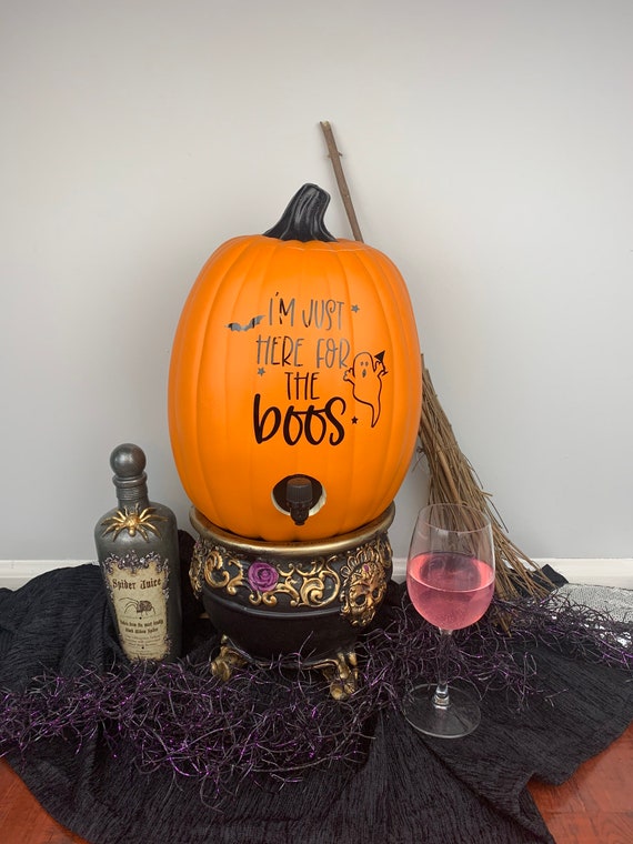 PUMPKIN PLASTIC BEVERAGE DISPENSER set of 2