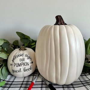 Fall Wedding Pumpkin Guest Book, Sign Our Guest Book Sign, Pumpkin Wedding, Pumpkin Guest Book, Wedding Registry, Fall Wedding Decorations