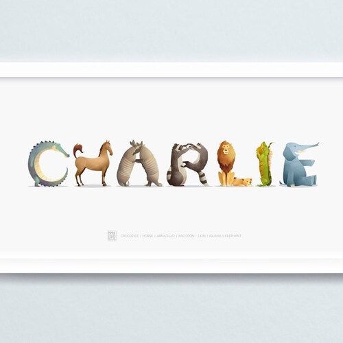 Personalized Name Print Baby Name Nursery Decor Baby Etsy