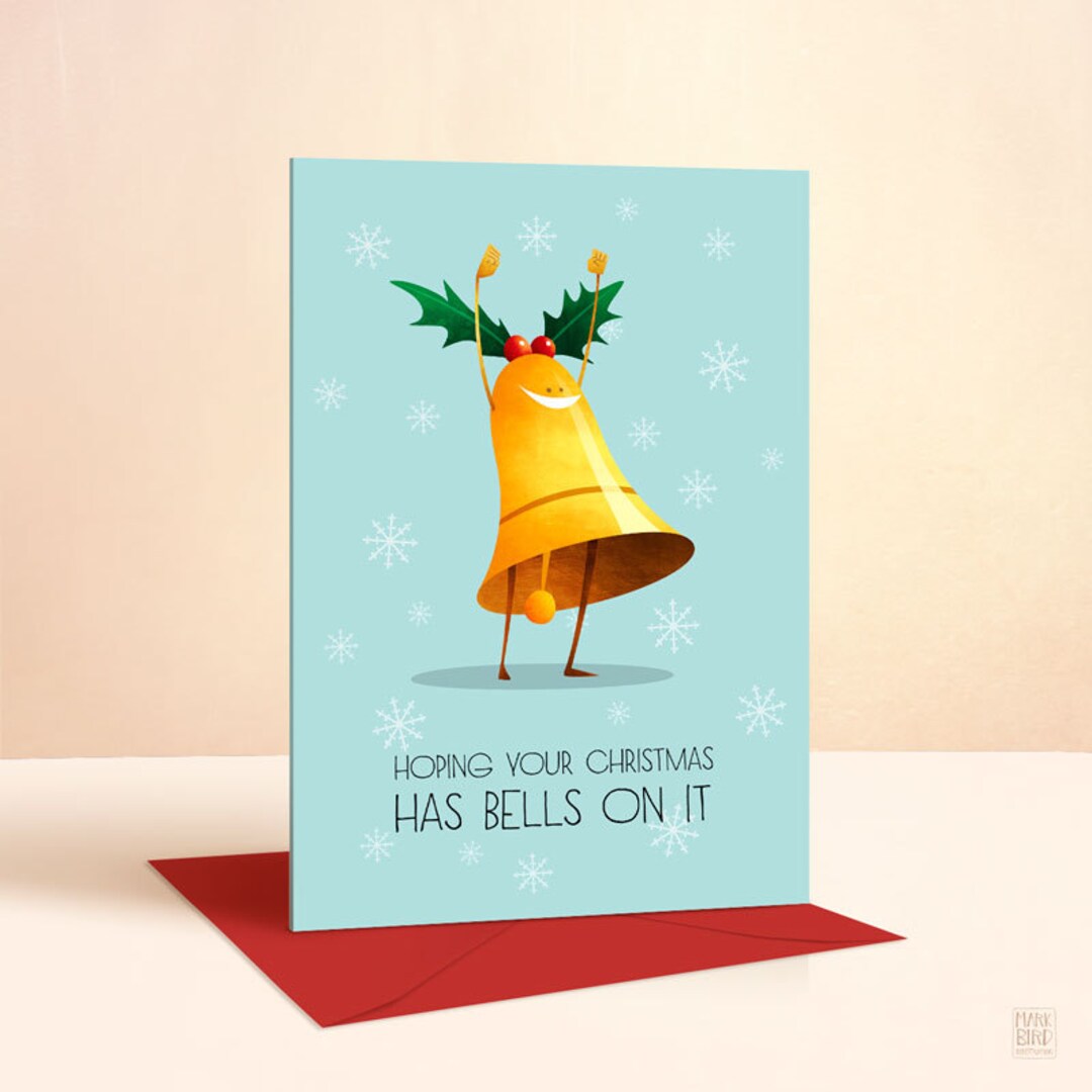 Jungle Bells - Lion Christmas pun Greeting Card for Sale by
