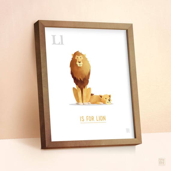 lion print nursery