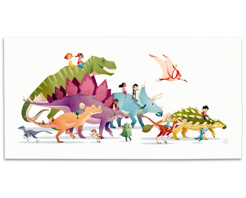 Dinosaur Print Dinosaur Nursery Prints Dinosaur Wall Art - Etsy