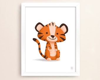 Tiger Print - Nursery Print - Art for Kids - Nursery Wall Art - Nursery Decor - Nursery Decor - Tiger Wall Art - Animal Print