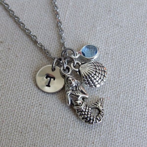 Mermaid Jewelry, Mermaid Jewelry for Women, Mermaid Besties Gift, Girls Mermaid Necklace, Personalized Mermaid Gifts, Mermaid Pendant Charm