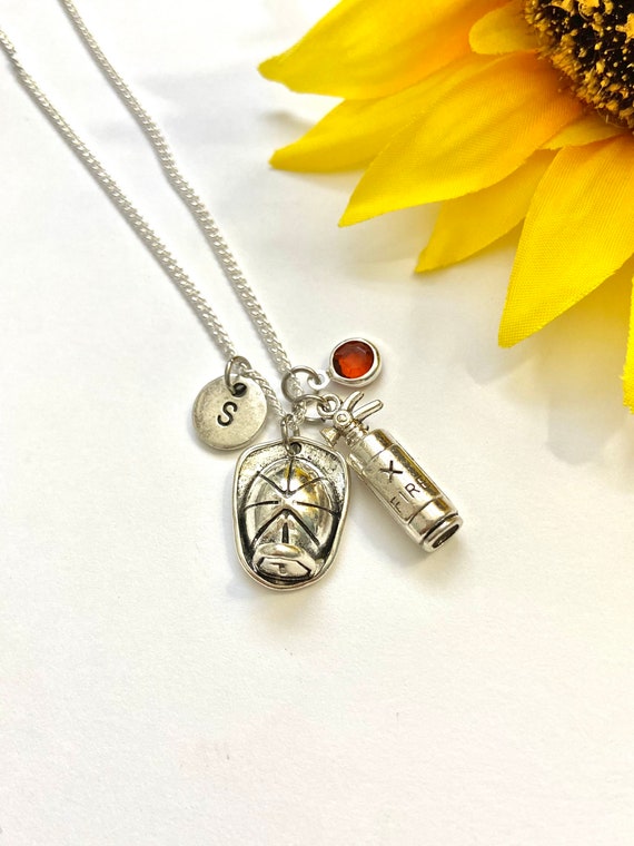Feuerwehr Halskette Männer Frauen - Feuerwehrauto & Hydrant Anhänger Schmuck