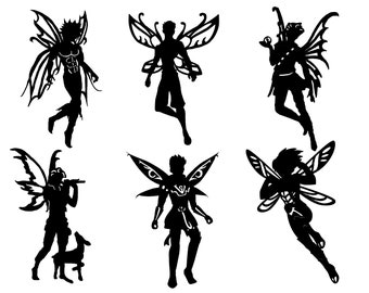 Detailed Fairy Die Cut Out Silhouette 20 x fairies and a | Etsy