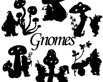 Download Gnome silhouette | Etsy