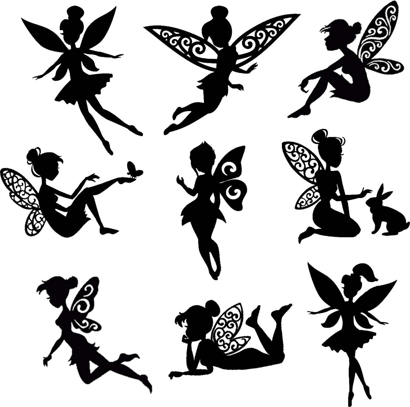 Fairy Die Cut Out Silhouette Assorted Fairy Cutout x 10. Etsy
