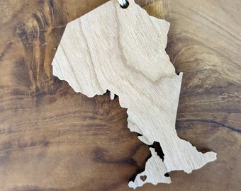Ontario Laser-Cut Wood Ornament