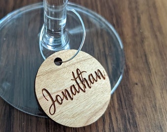 Custom Engraved Wine Charm Sets - Personalized