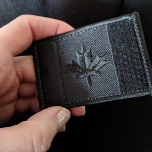 Canada Flag Embroidered Patch (Black, Red, Multicam) - Hook & Loop Backing  2x3 MADE IN CANADA