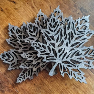 Handmade Maple Leaf Coasters - Set of 4