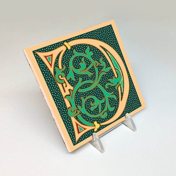 pix Illuminated Manuscript Letters D illuminated manuscript letter d ceramic tile