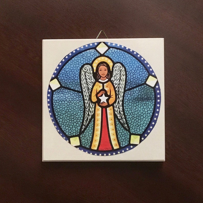Angel ceramic art tile