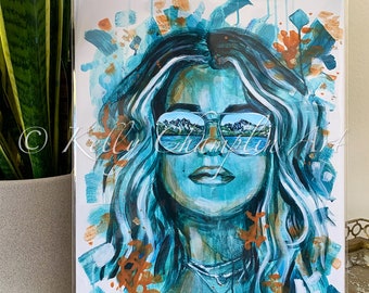 Impression artistique Mammoth Lakes Mountain Girl