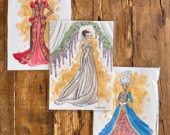 Illustrations de mode Régence