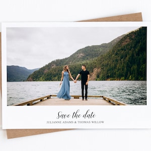 DIGITAL oder PRINTED personalisierte Save The Date Foto-Postkarte, benutzerdefinierte Foto Save The Date Einladung Danke Karte Hochzeit Briefpapier