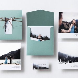 Personalized Photo Wedding Invitation, Custom Photographs Save the Date, Minimalist Thank You Card, Photo Moments Album Memories