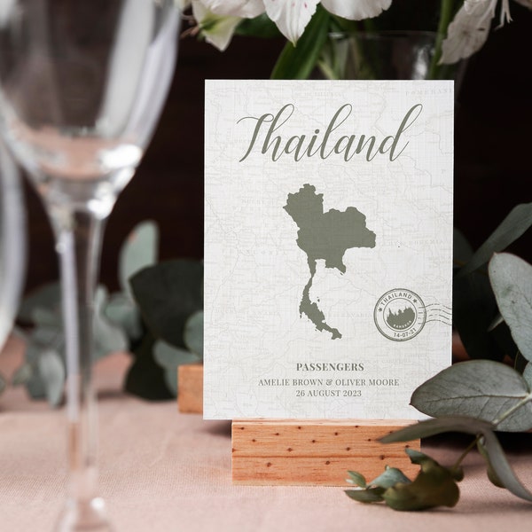 Custom Travel Theme Table Cards, Personalized Table Numbers Tableau De Mariage, Travel Destination World Maps, Wedding Stationery Decor