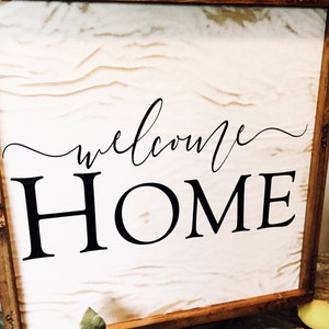 引用句の壁アートフレーム - 手作りの農場スタイルの看板 •Welcome Home• 素朴• ユニークなぼろぼろの壁装飾