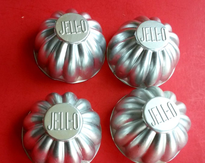 Vintage JELLO Tin Molds Set of 4 Tin Candles Soap Pantry Etsy