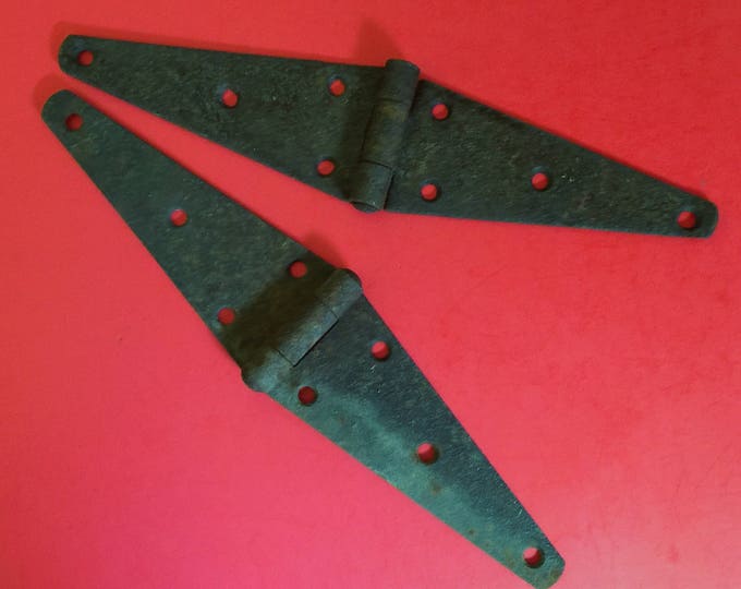 Two Old Barn Door Hinges Farmhouse Style Decor Strap Hinges Etsy
