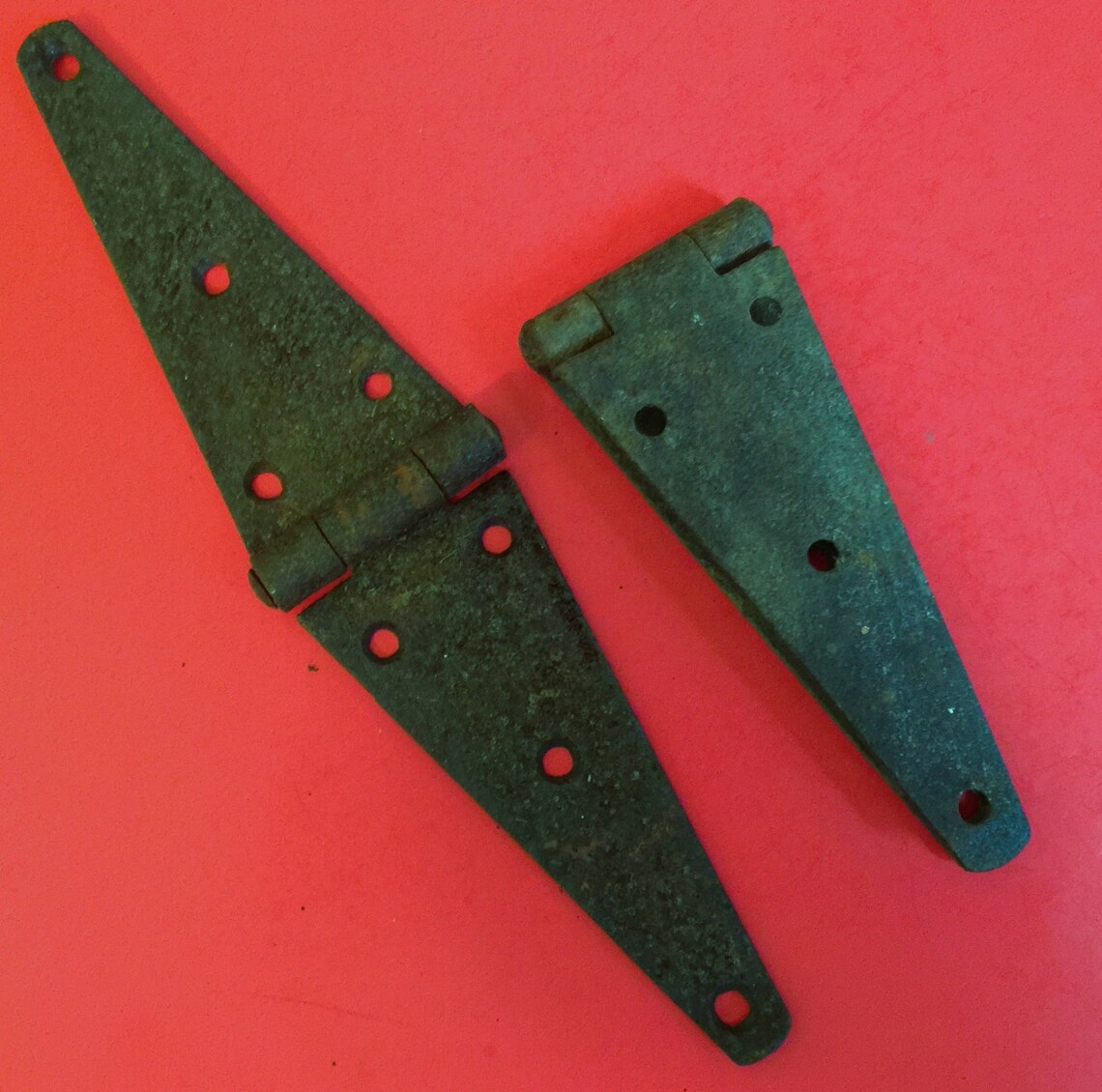 Two Old Barn Door Hinges Farmhouse Style Decor Strap Hinges Etsy