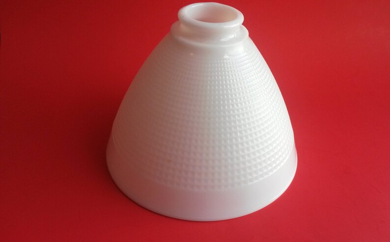 Vintage White Milk Glass 8 Torchiere Floor Lamp Shade B9