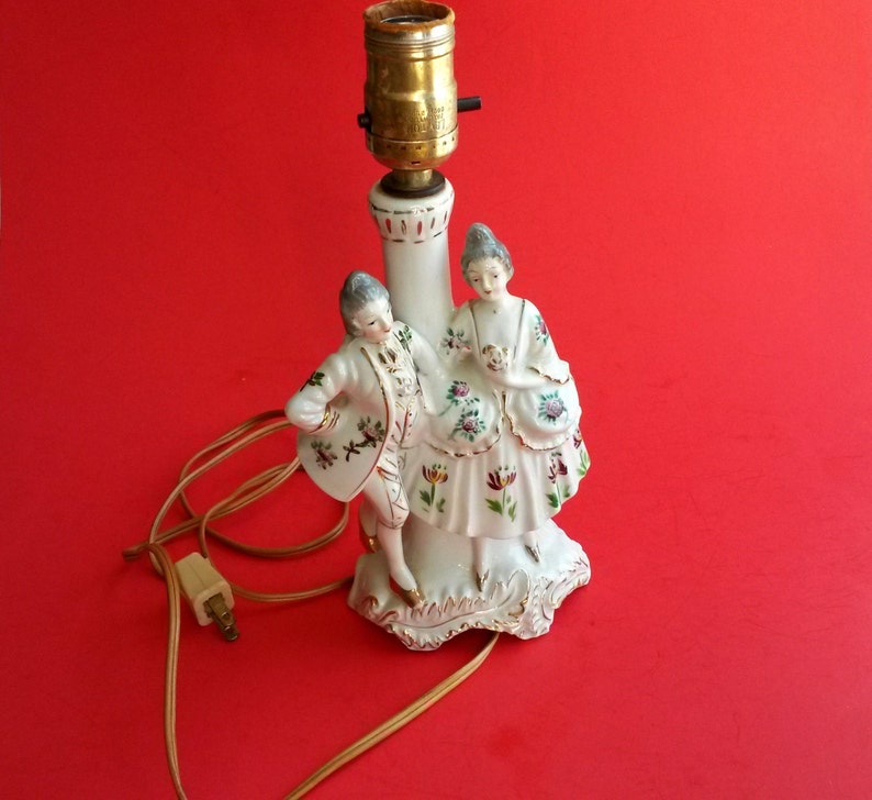 Vintage Porcelain Couple Table Lamp Made in Occupied Japan OJ Etsy